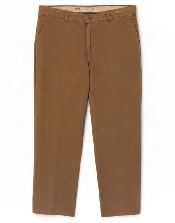 Farah Mens Weekend Straight Chino Trousers W40 L29 Brown Cotton