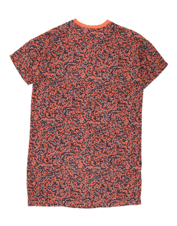 Adidas Robe t-shirt à motif abstrait pour femme UK 10 Small Multicolore