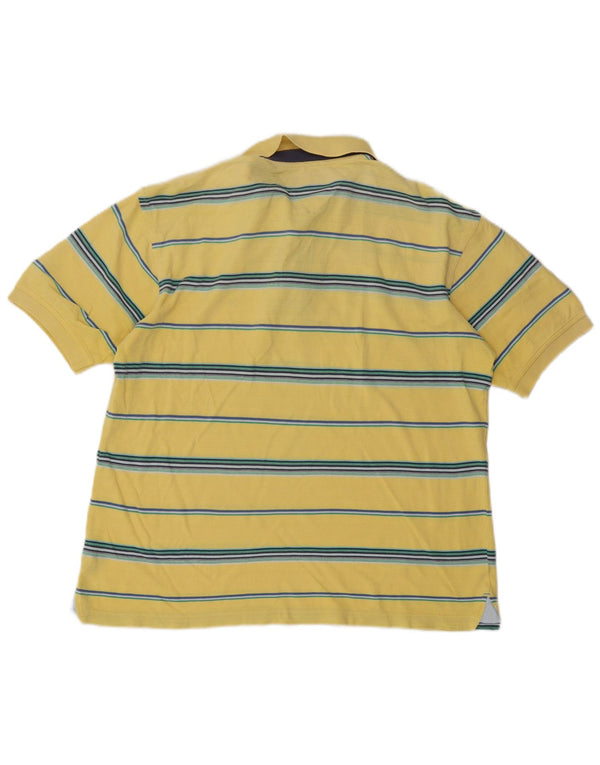 Tommy Hilfiger Polo Homme Large Jaune Rayé Coton