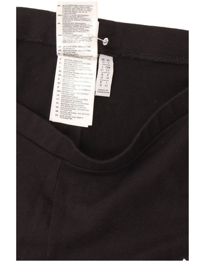 Adidas Leggings Femme UK 10 Petit Coton Noir