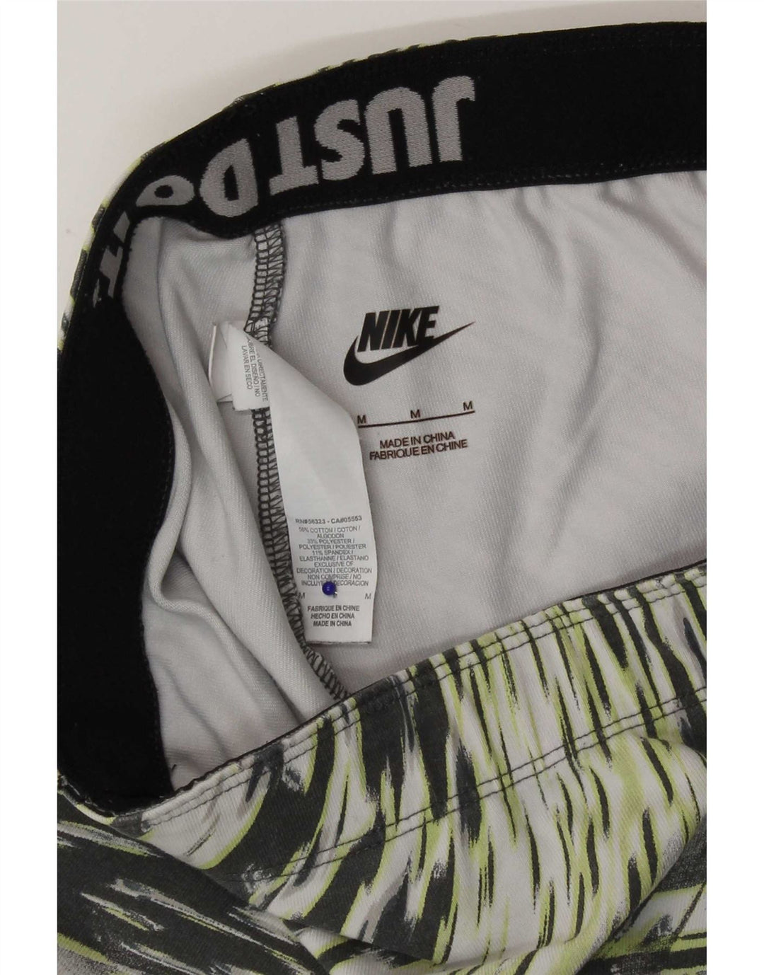 Nike Leggings Femme UK 12 Moyen Multicolore Imprimé Animal Coton