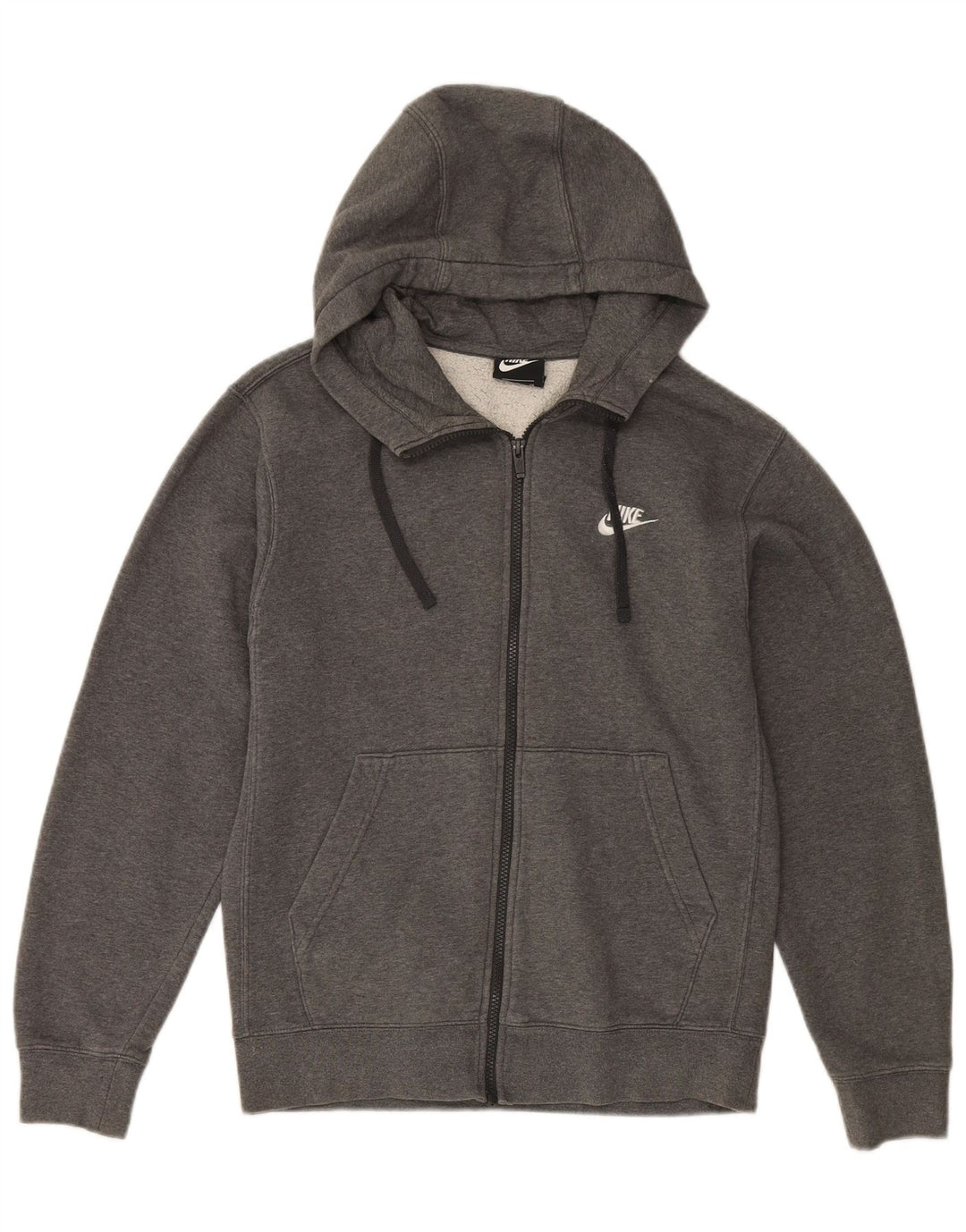 NIKE Pull à capuche zippé pour homme Petit coton gris