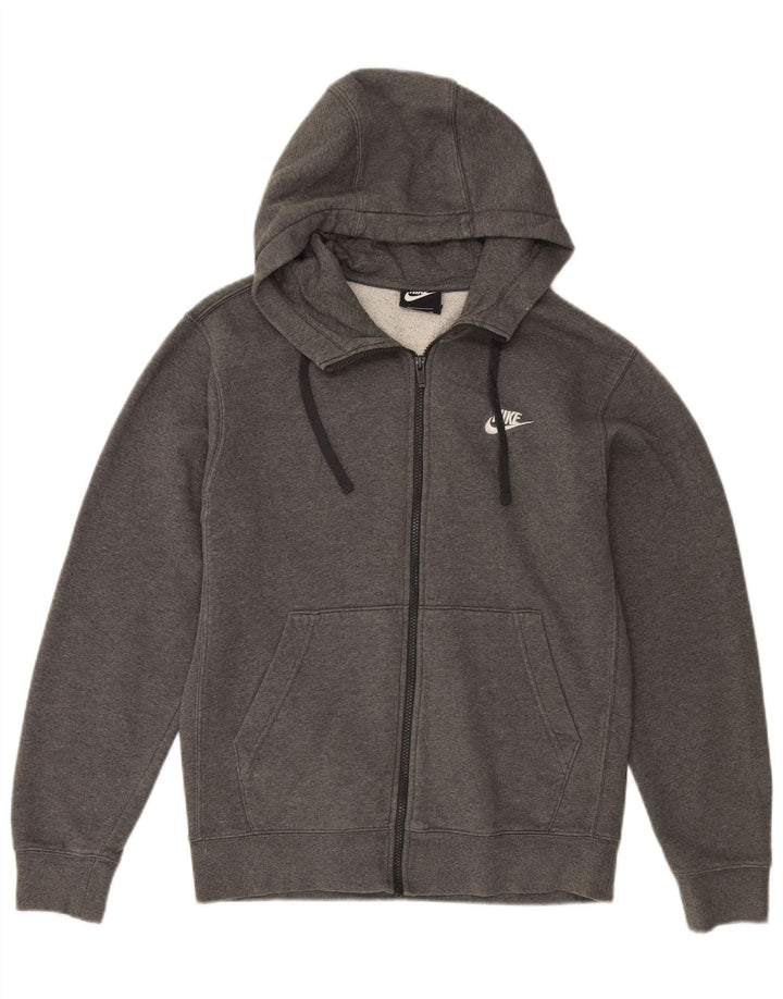 NIKE Pull à capuche zippé pour homme Petit coton gris