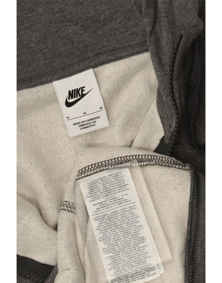 NIKE Pull à capuche zippé pour homme en coton moucheté gris moyen
