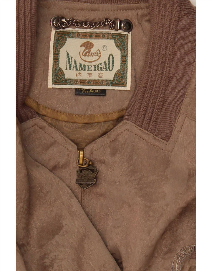 veste bomber homme vintage UK 42 XL Brown Paisley