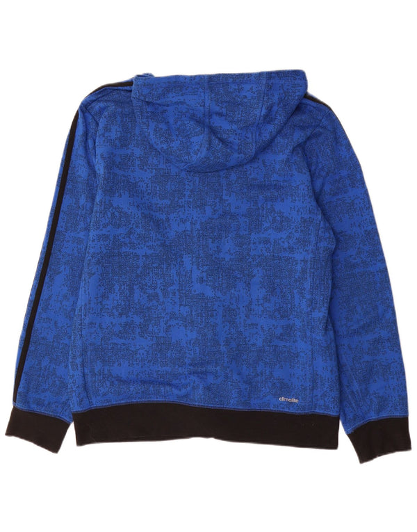 ADIDAS Pull à capuche zippé pour homme Bleu moyen Tie Dye Polyester