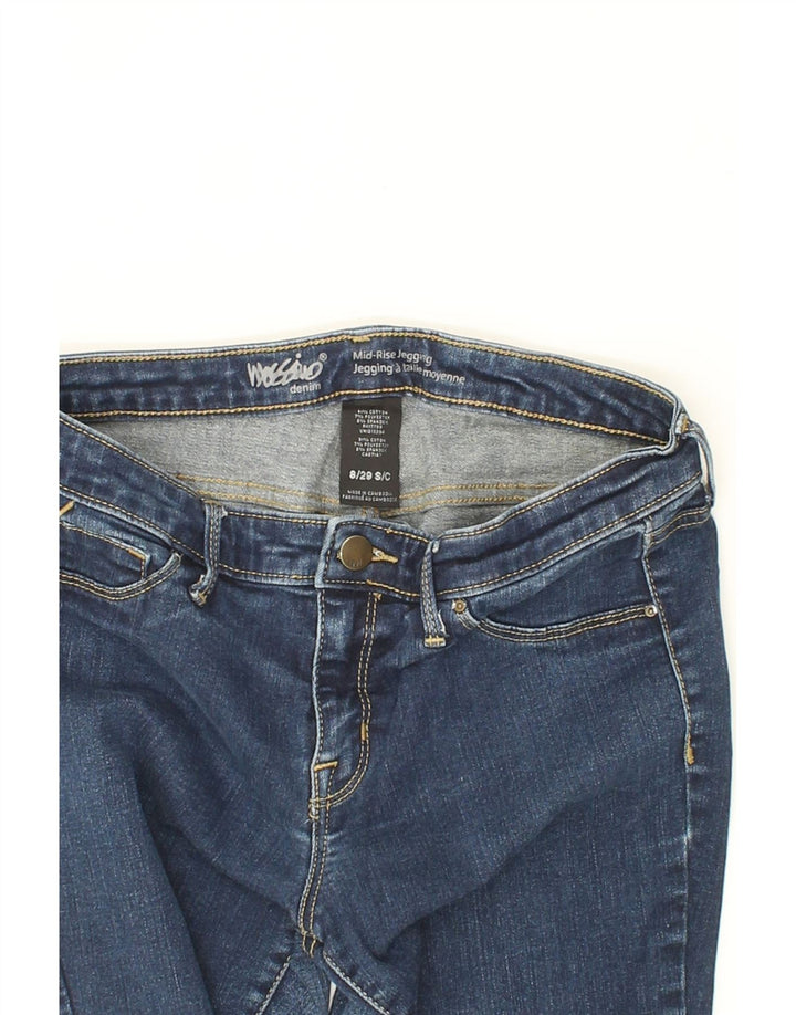 MOSSIMO Womens Mid Rise Jegging Jeans US 8 Medium W30 L26 Navy Blue Cotton Vintage Mossimo and Second-Hand Mossimo from Messina Hembry 