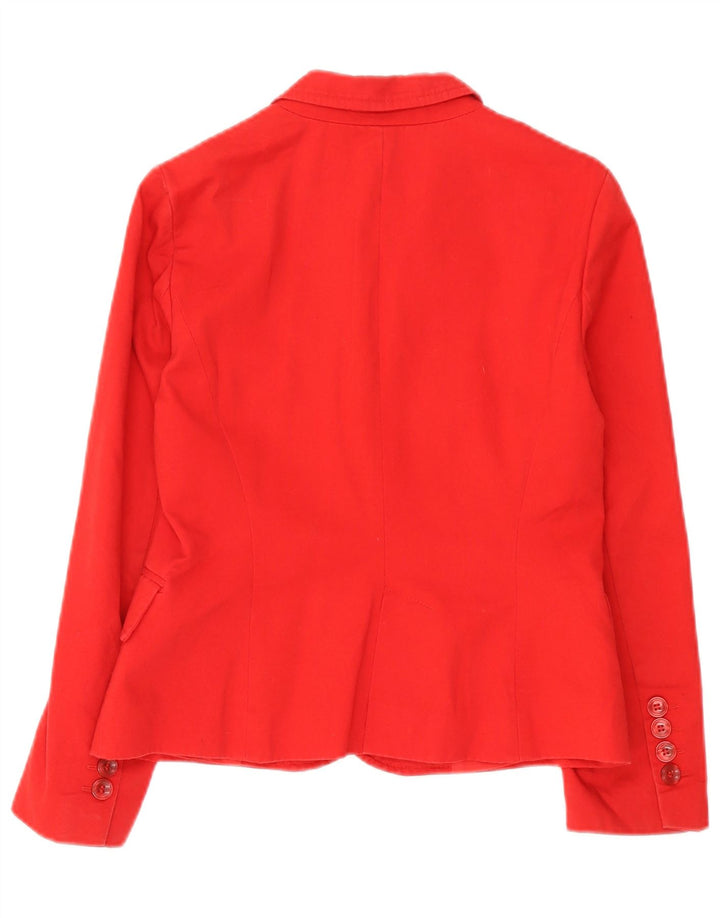 Zara Veste Blazer 2 Boutons Femme EU 38 Petit Coton Rouge