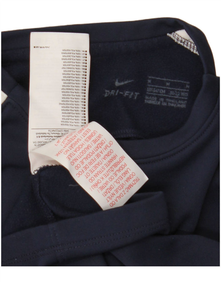 Nike Garçon Dri Fit Haut Manches Longues 10-11 ans Bleu Marine Moyen Polyester