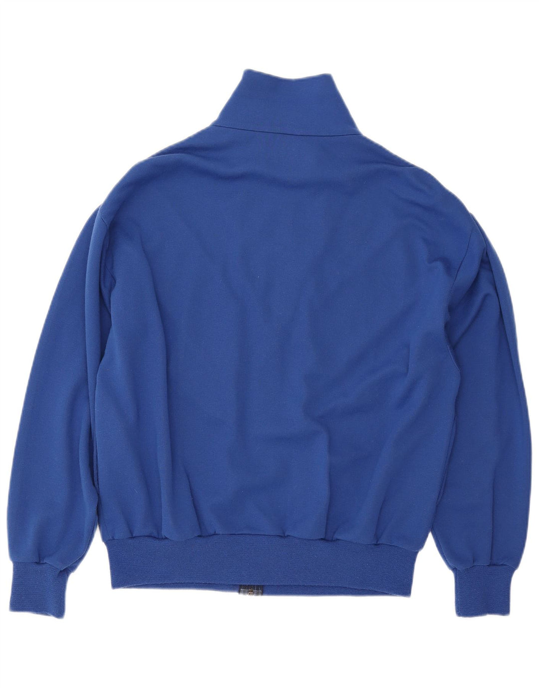 VINTAGE Femme Survêtement Top Veste UK 18 XL Bleu Colorblock Acrylique