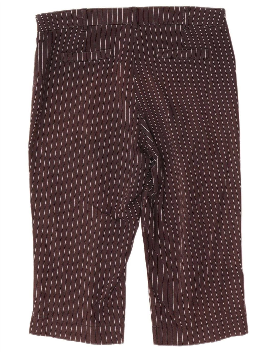 Marks & Spencer Pantalon Capri Femme EU 40 Medium W32 L18 Gris Rayé