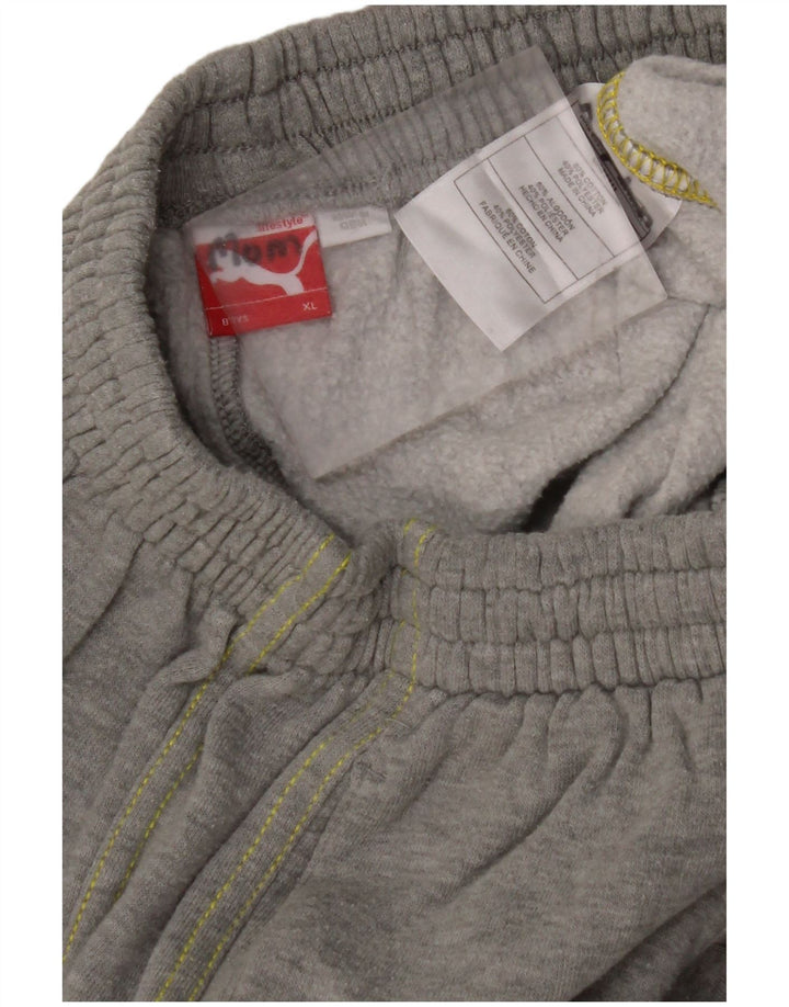 PUMA Pantalon de survêtement graphique garçon 13-14 ans gris coton