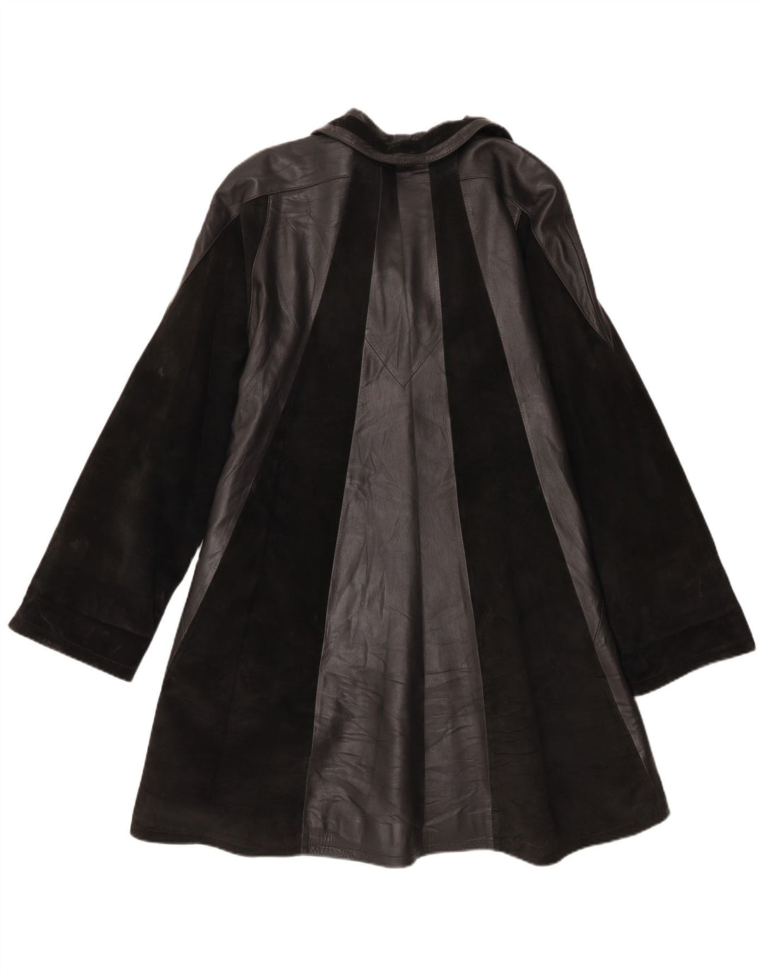 Adarcrea Manteau en cuir pour femme EU 48 2XL Cuir color block noir