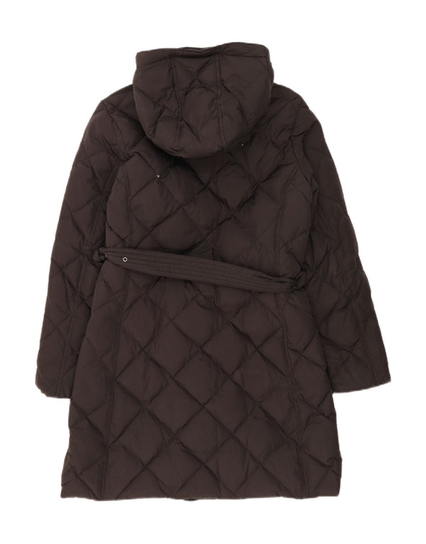 Geox Respira Manteau rembourré surdimensionné à capuche Respira pour femme UK 10 Small Noir