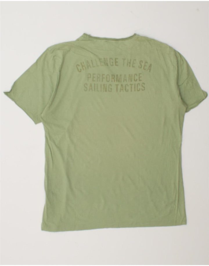 NORTH SAILS T-shirt graphique pour homme en coton vert grand