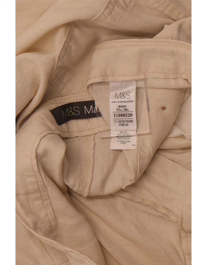 MARKS & SPENCER Short Chino Homme W38 XL Beige Lin