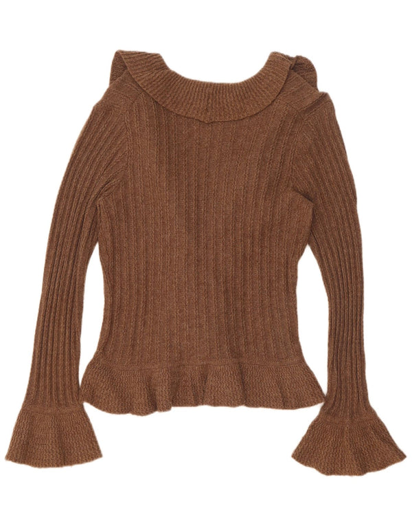 Marks & Spencer Cardigan pour femme en coton marron moyen UK 12