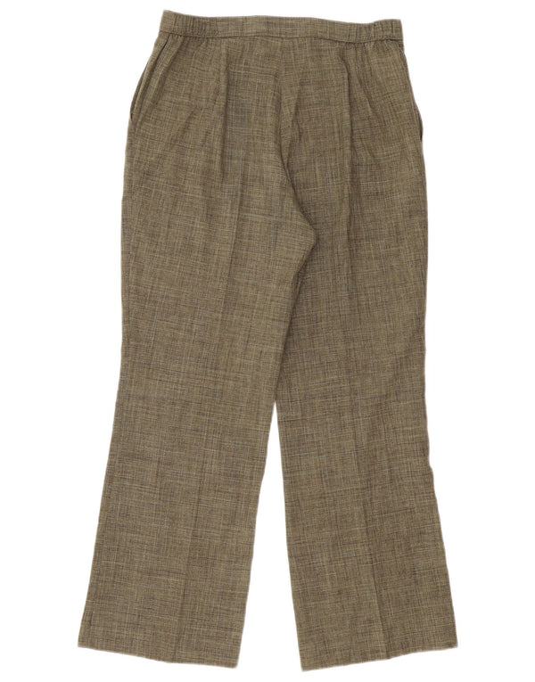 Marks & Spencer Pantalon décontracté pour femme UK 12 Medium W30 L29 Vert moucheté