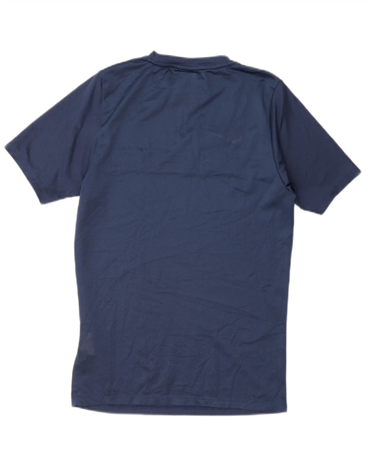 Nike Hommes Dri Fit T-Shirt Haut Petit Bleu Marine Colorblock Polyester
