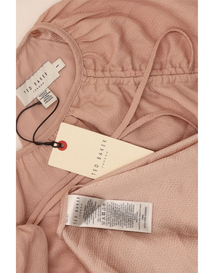 Ted Baker Robe trapèze pour femme Taille 1 XS Rose Polyester