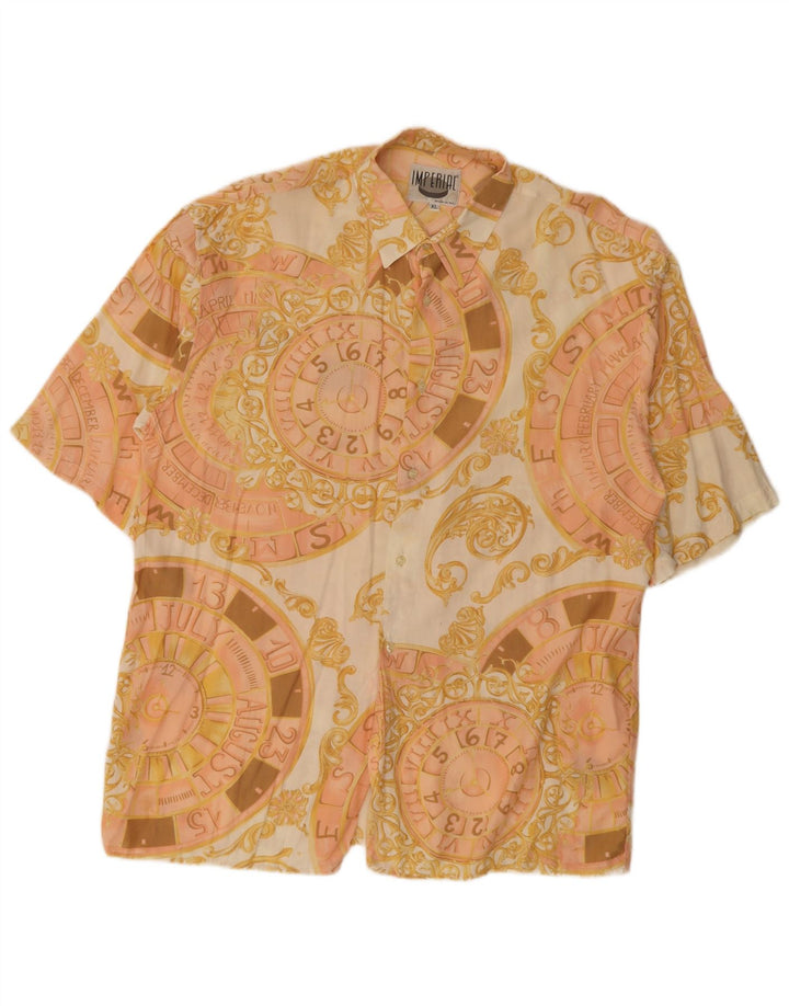 Imperial Chemise graphique à manches courtes pour homme XL Beige