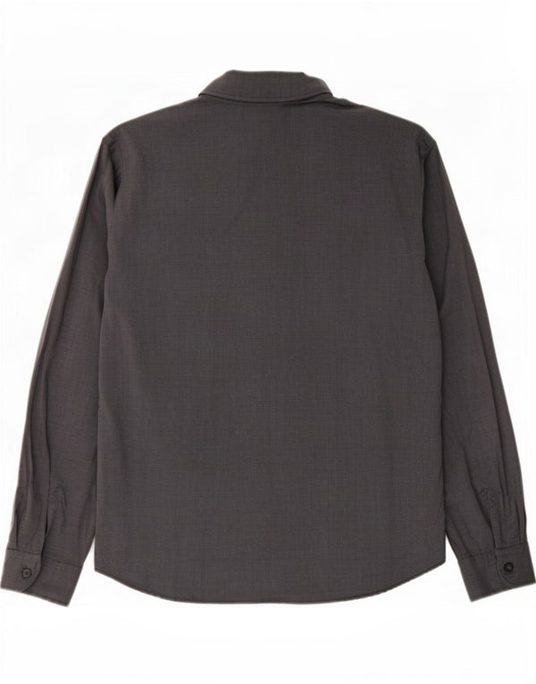 Benetton Chemise Femme UK 16 Grandes Rayures Grises