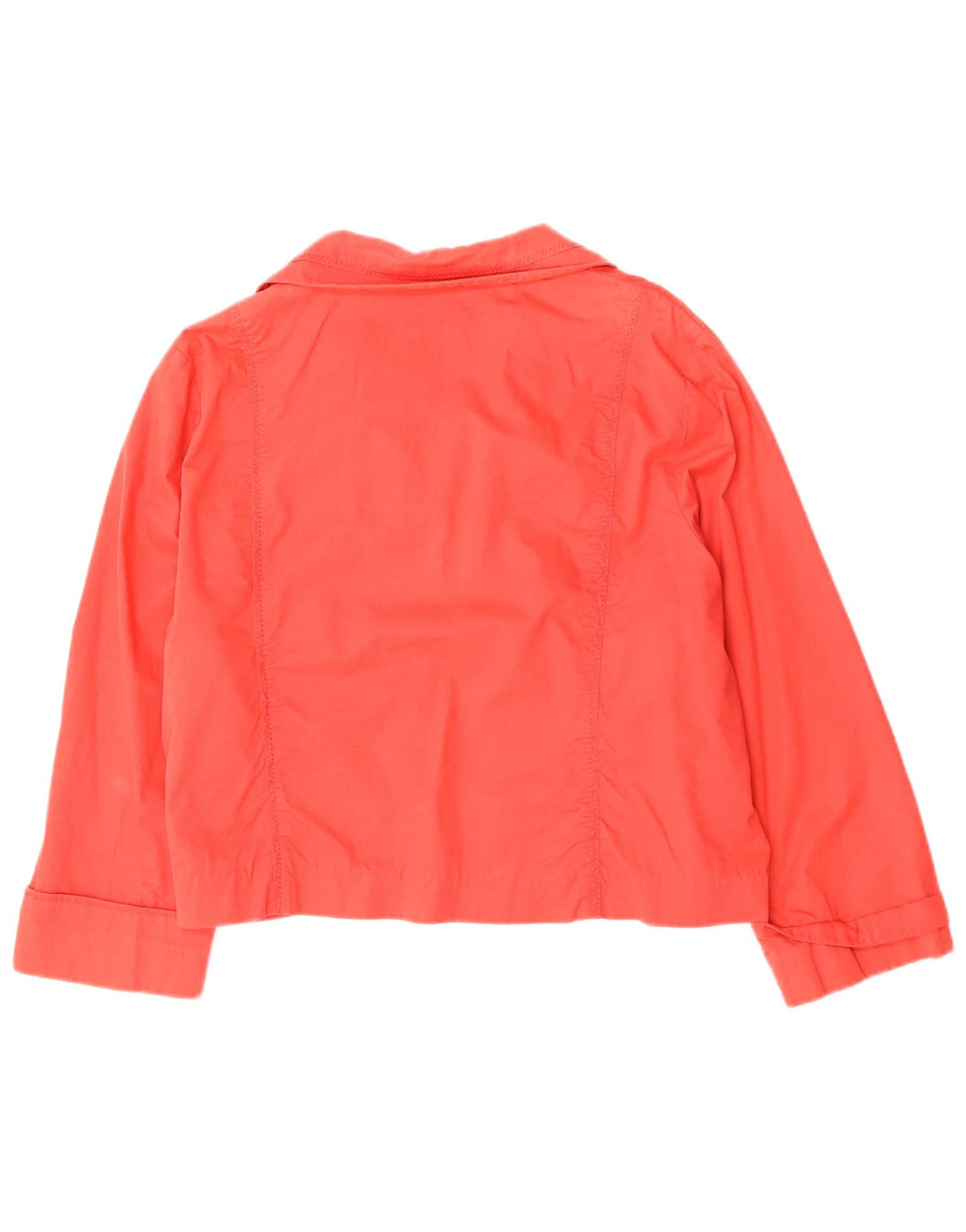 Monsoon Bomber Jacket Femme UK 14 Coton Rouge Moyen