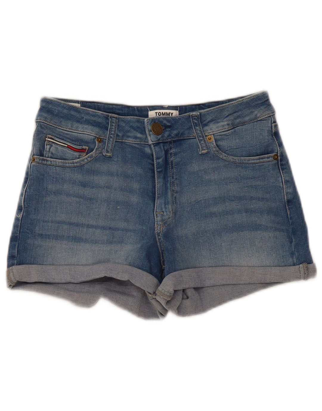 TOMMY HILFIGER Short En Jean W25 XS Bleu Coton Femme