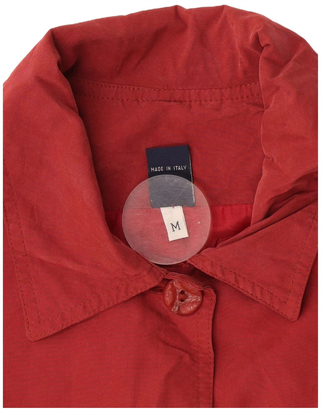 vintage Femme Manteau surdimensionné UK 14 Rouge Moyen