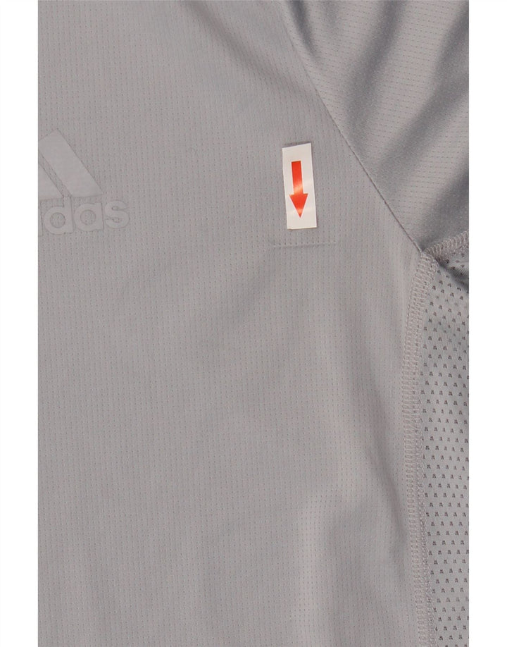 ADIDAS T-Shirt Homme Gris Moyen Polyester