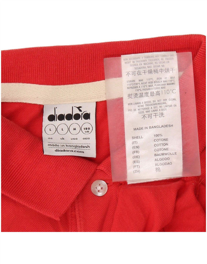 Diadora Polo Homme Grand Rouge Coton