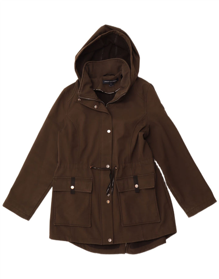 FRENCH CONNECTION Parka à capuche pour femme UK 12 Kaki moyen Polyester