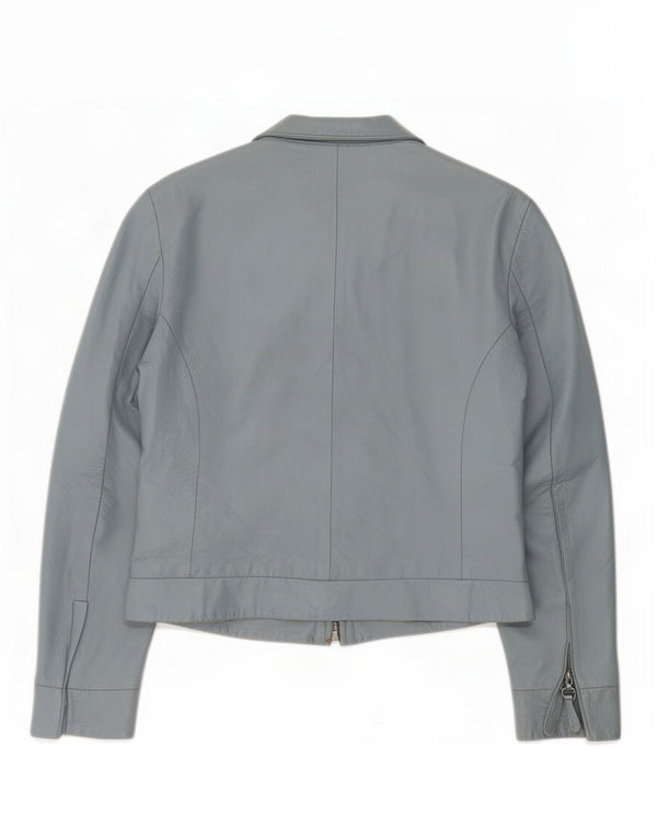 XETRA Veste en cuir pour femme UK 10 Small Bleu