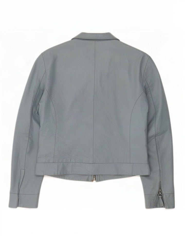 XETRA Veste en cuir pour femme UK 10 Small Bleu