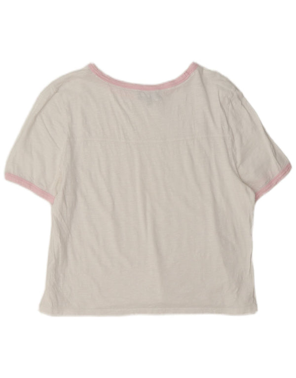 ME+EM T-Shirt Femme Top UK 14 Grand Blanc Colorblock Coton