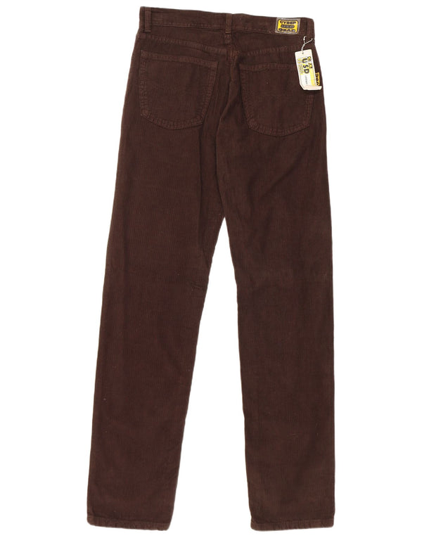 Pantalon droit en velours côtelé Vintage pour hommes W33 L33 coton marron