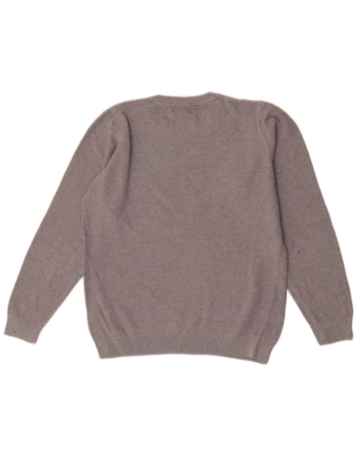Marks & Spencer Pull à col rond pour homme Petit coton gris