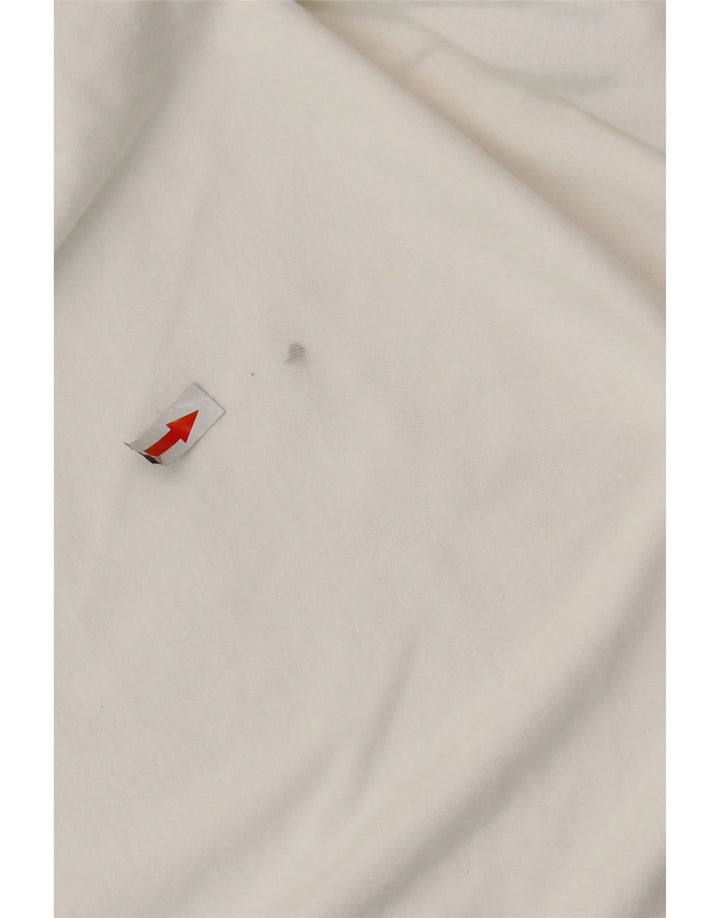 ADIDAS T-shirt surdimensionné pour femme UK 8 Petit coton blanc