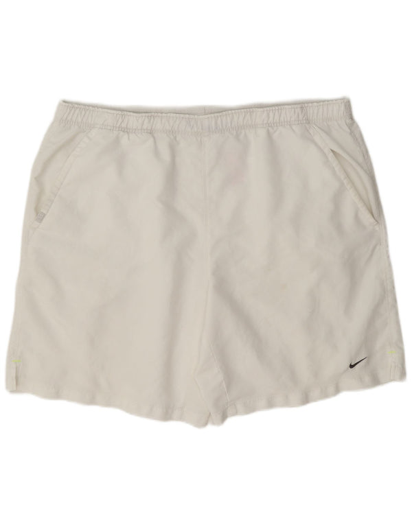 Nike Short de sport pour homme XL Blanc Polyester