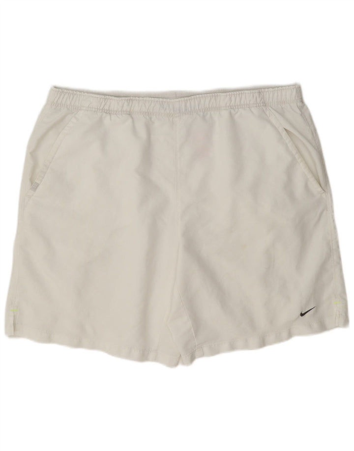 Nike Short de sport pour homme XL Blanc Polyester