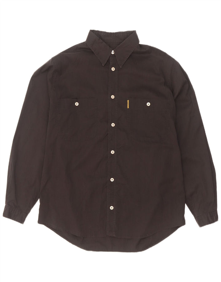 Armani Jeans Chemise Homme Coton Noir Moyen