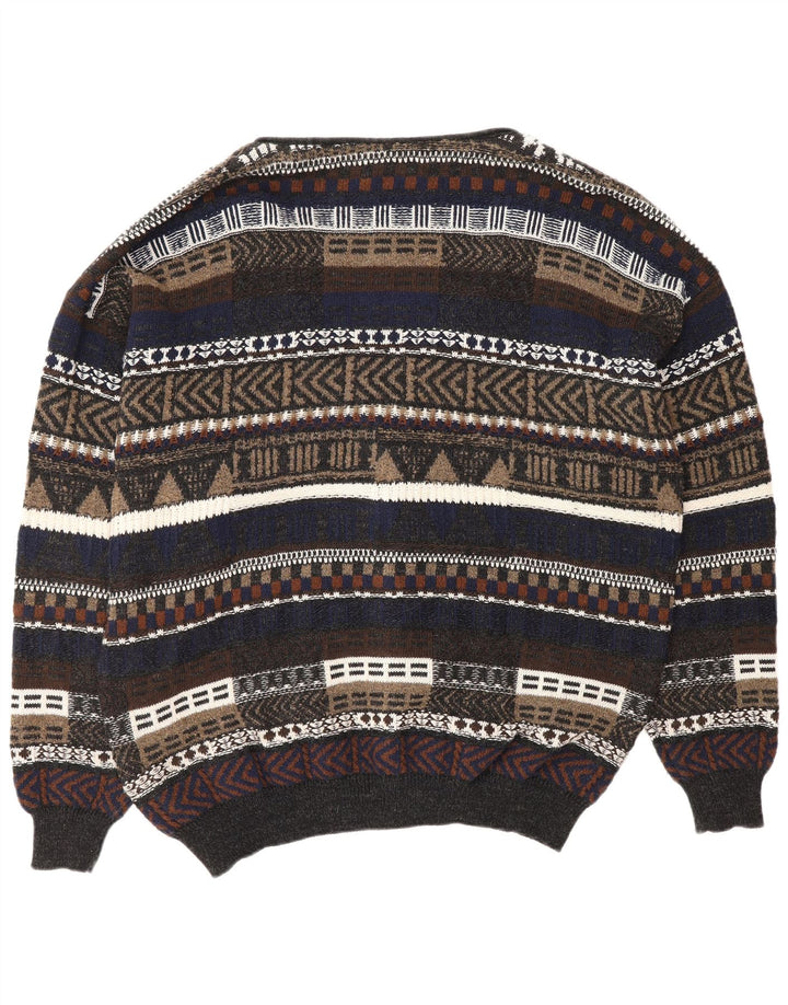 ALLISON WINGATE Pull Cardigan Homme IT 56 2XL Multicolore Fair Isle