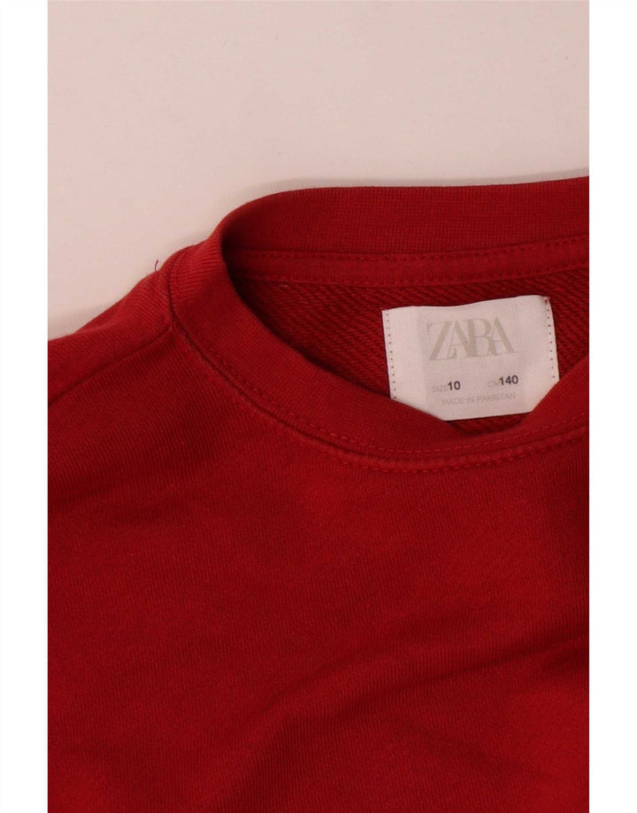 Zara Sweat Fille 9-10 Ans Rouge