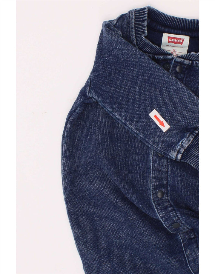 Levi's Combinaison à manches longues pour bébé garçon 3-6 mois Bleu marine