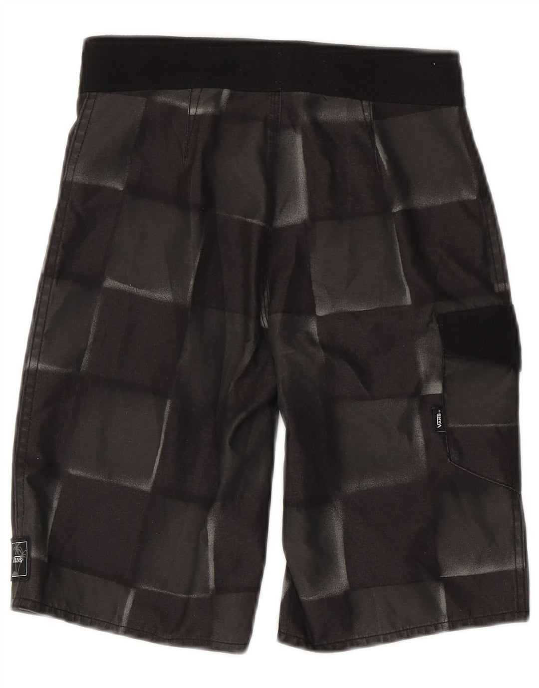 Vans Short de bain garçon 7-8 ans Gris Géométrique Polyester