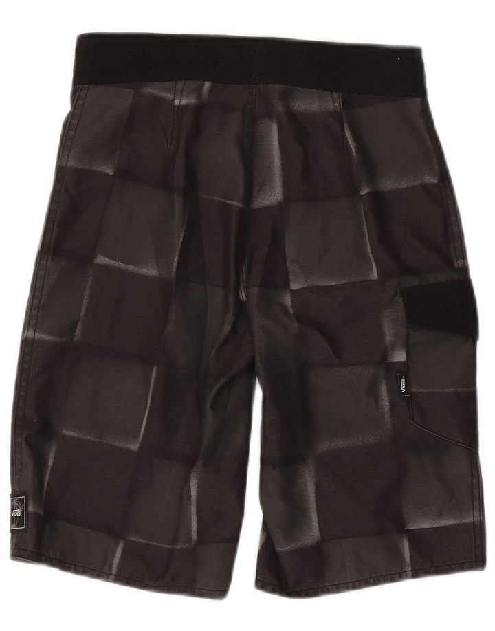 Vans Short de bain garçon 7-8 ans Gris Géométrique Polyester