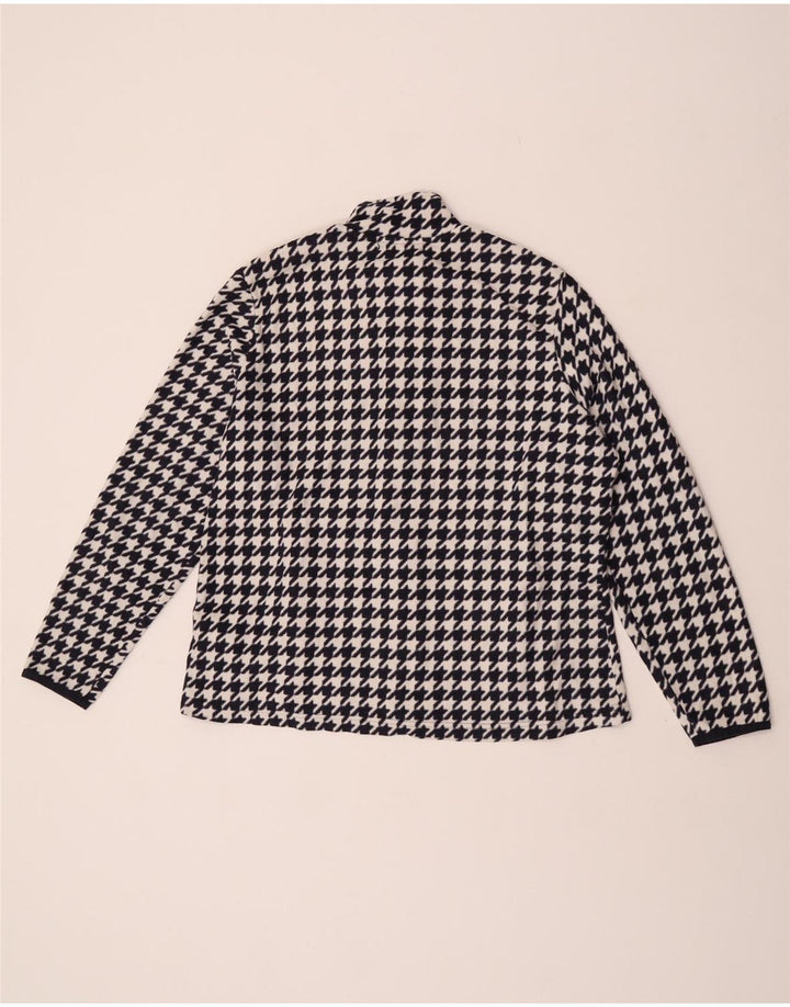Marks & Spencer Veste polaire pour femme UK 18 XL Bleu marine pied-de-poule
