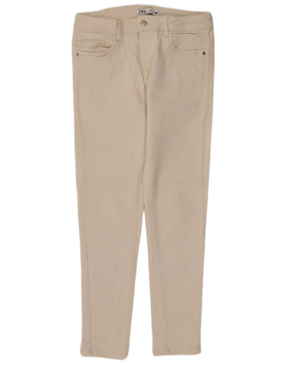 Jean skinny ZARA femme EU 40 Medium W30 L27 blanc cassé