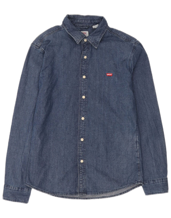 Levi's Chemise en Jean Slim Fit Homme Bleu Moyen Coton