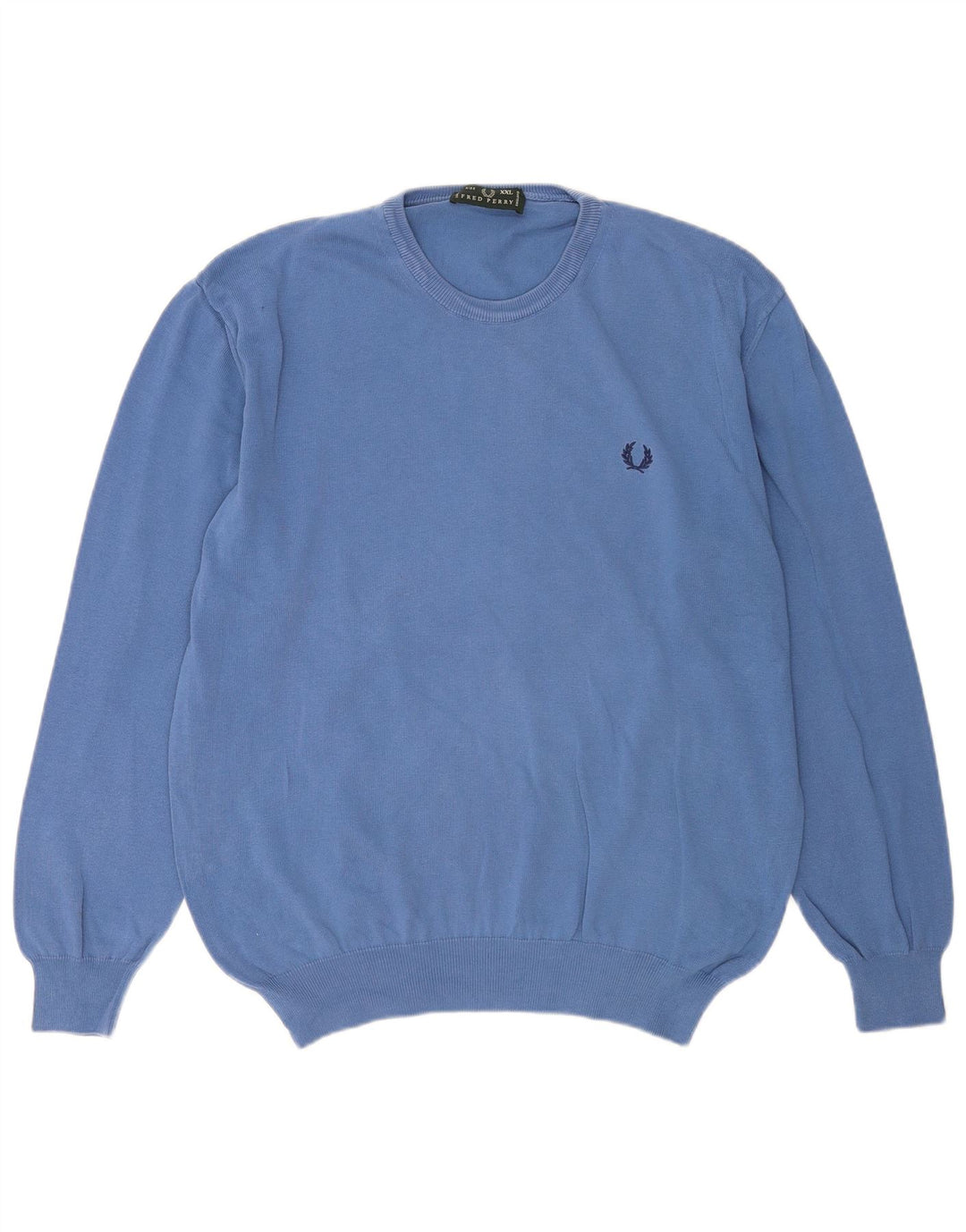 Fred Perry Pull à col rond pour homme 2XL en coton bleu